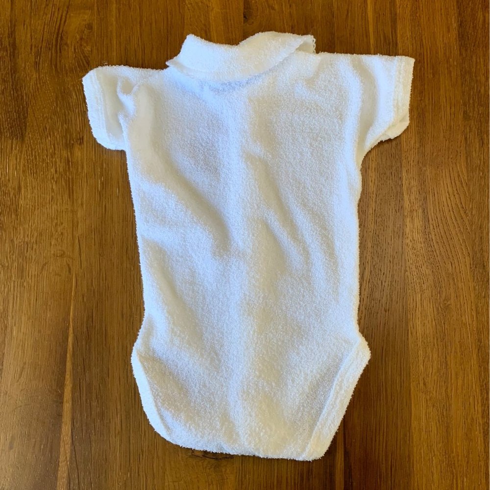 BONDS AUSTRALIA Vintage Baby Romper 6-9 Mos 0 White Playsuit Terry Cloth NEW - Picture 3 of 8